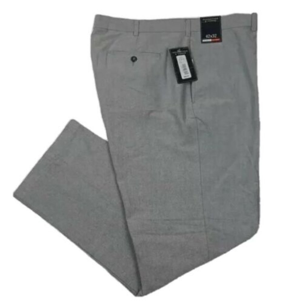 Roundtree & Yorke Classic Fit Flat Front Pants